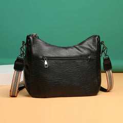 Women Crossbody Shoulder Bag Solid Pu Leather Handbag