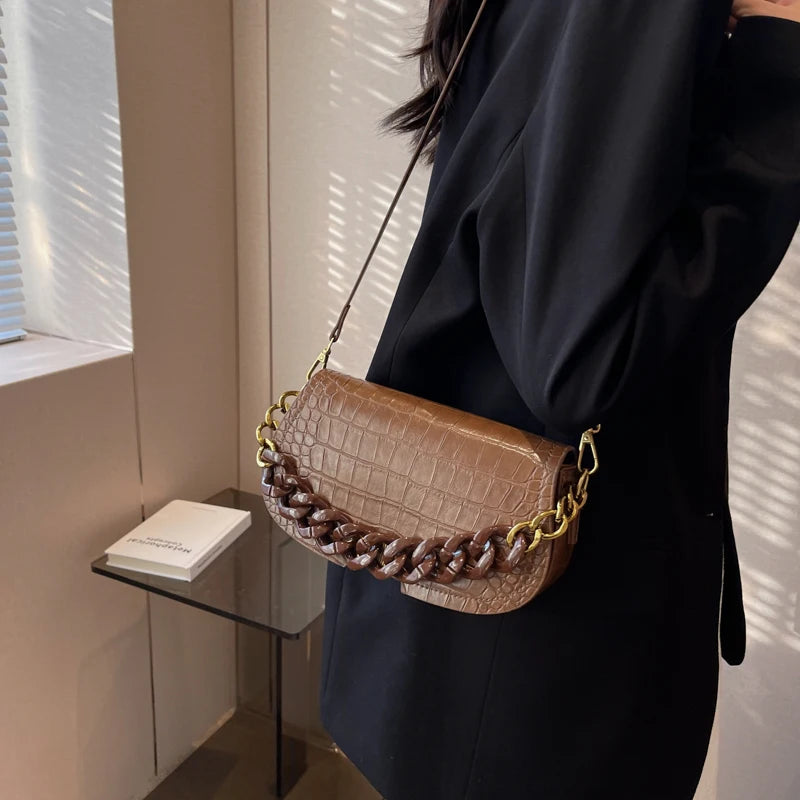 Women Chain Crossbody Bag Casual Small Shoulder Messenger Bag