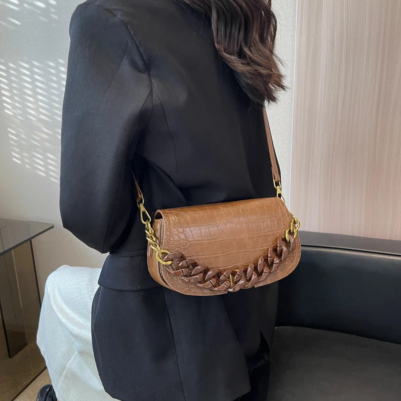 Women Chain Crossbody Bag Casual Small Shoulder Messenger Bag