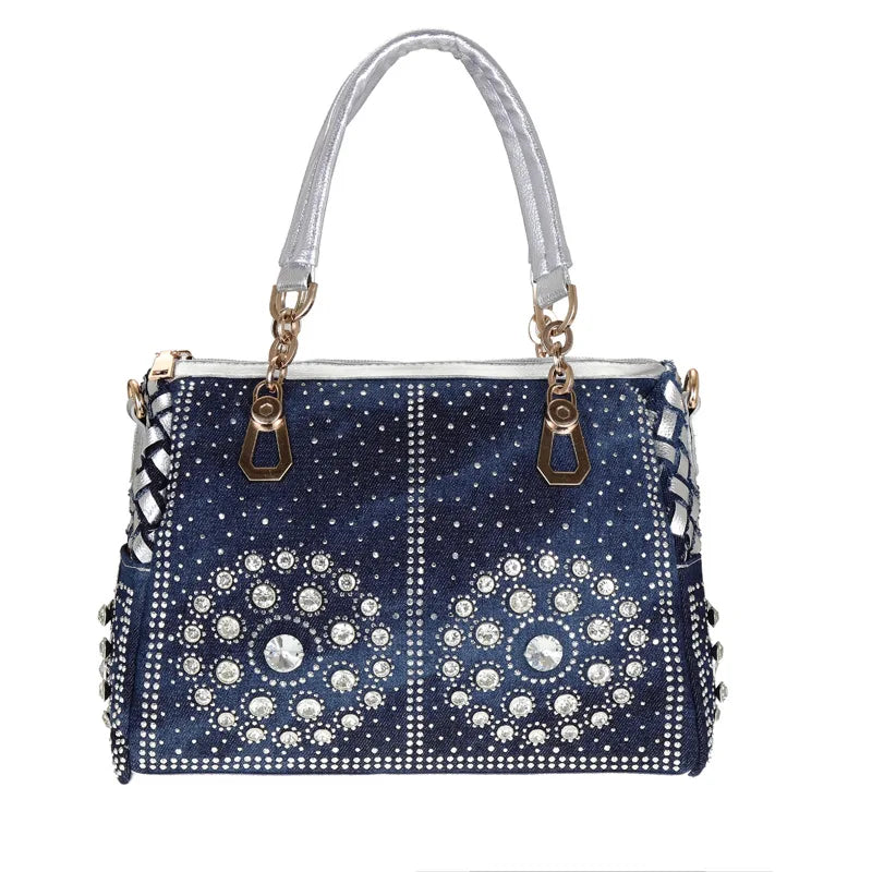 High Women Denim Handbags Large Capacity Ladies Shoulder Messenger Bags