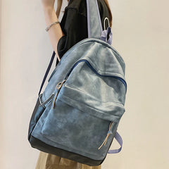 Soft Leather Men's Backpack Large Capacity Travel Bag