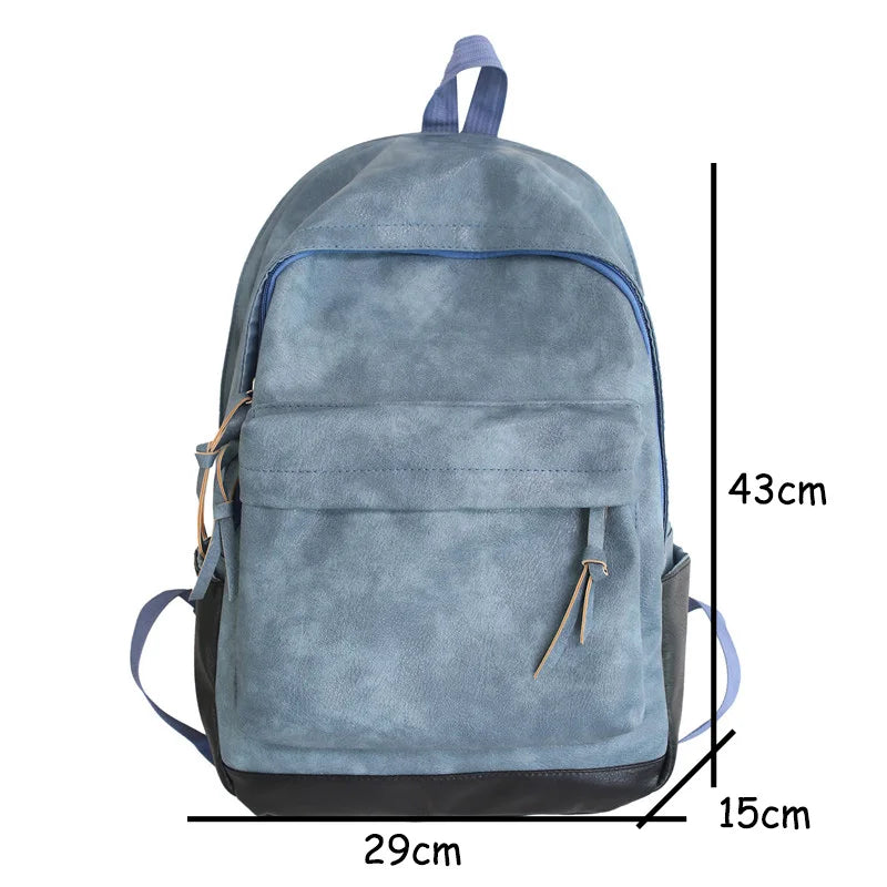 Soft Leather Men's Backpack Large Capacity Travel Bag