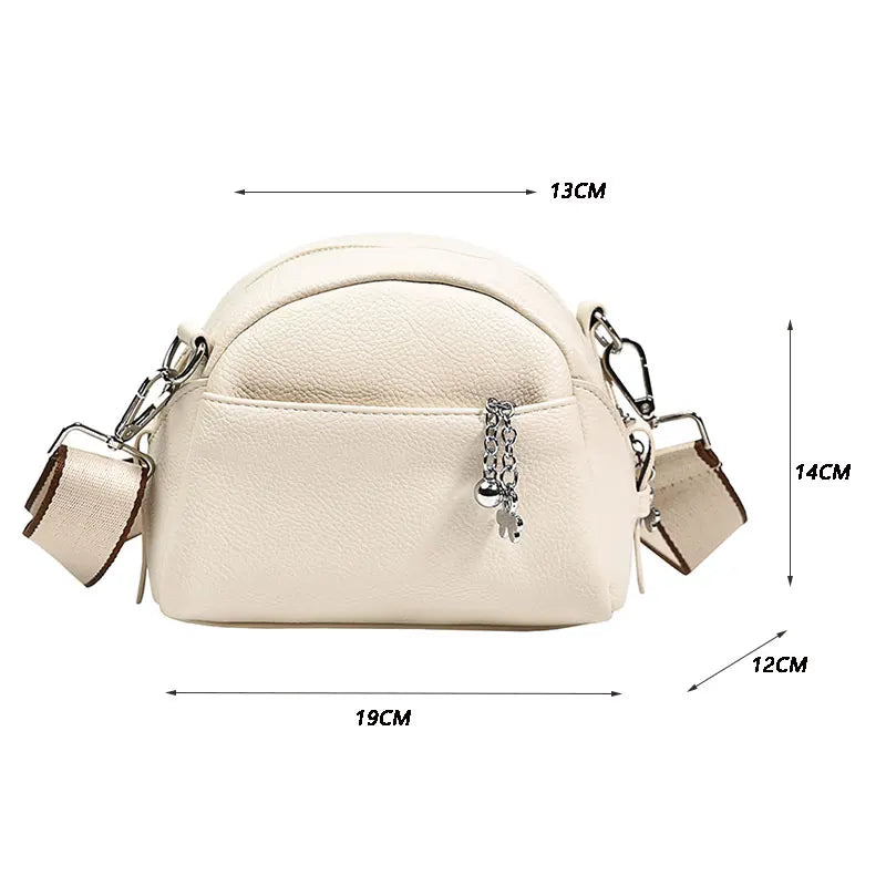 PU Leather Women Messenger Bag Vintage Handbag Girls Crossbody Bag