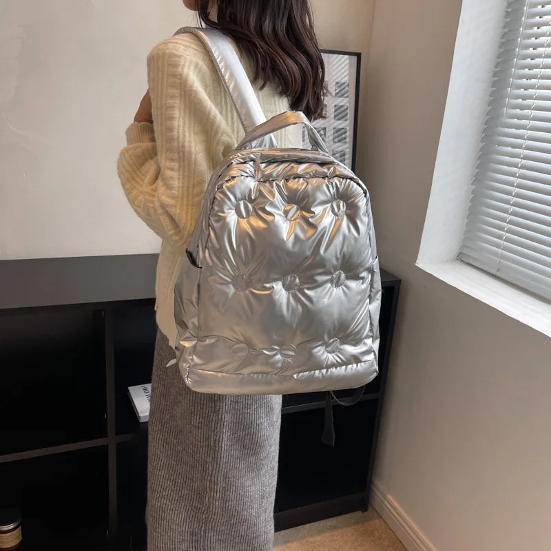 Women Nylon Backpack Large Capacity Shoulder Bag Waterproof School Bags