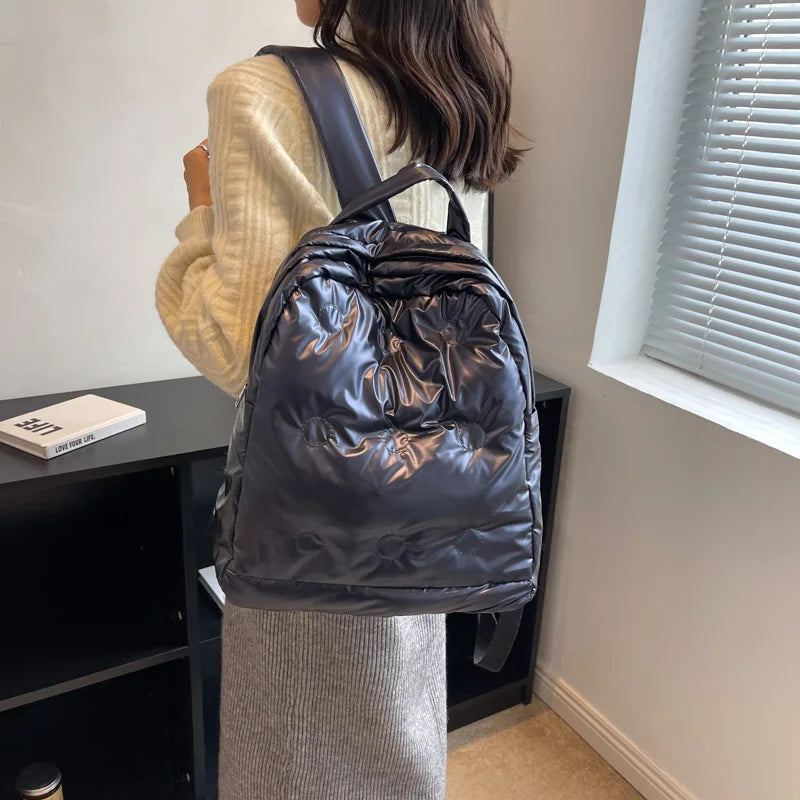 Women Nylon Backpack Large Capacity Shoulder Bag Waterproof School Bags
