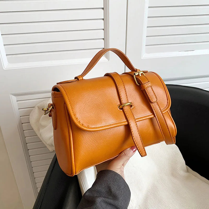 Vintage Women Pu Leather Shoulder Bag Small Crossbody Bag