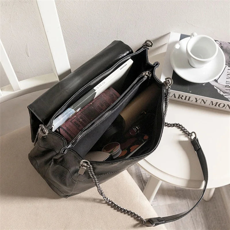 Large PU Leather Shoulder Bag for Women