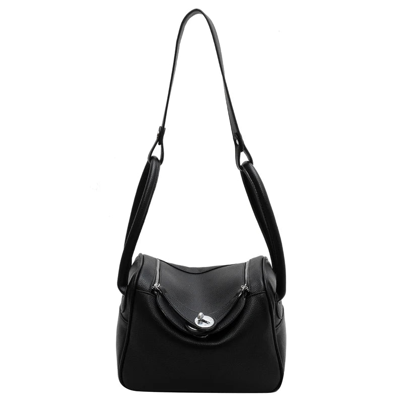 Women Small Pu Leather Shoulder Saddle Crossbody Bag Handbag