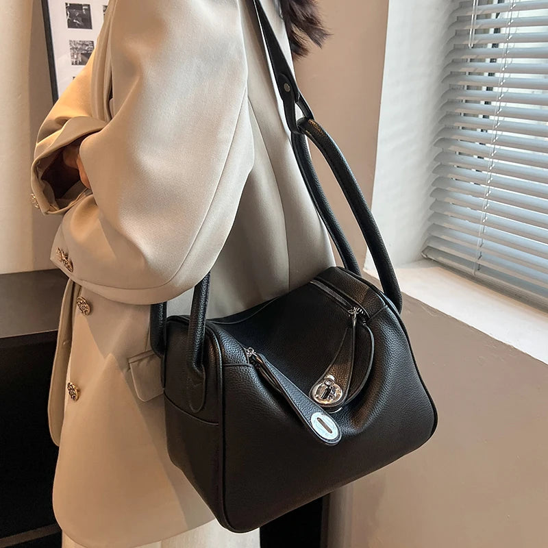 Women Small Pu Leather Shoulder Saddle Crossbody Bag Handbag