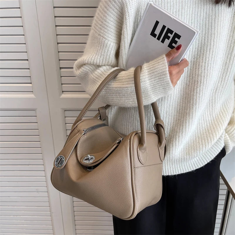 Women Small Pu Leather Shoulder Saddle Crossbody Bag Handbag