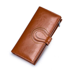 High Women Wallet RFID Blocking Purse Leather Long Lady Wallet Coin Purse
