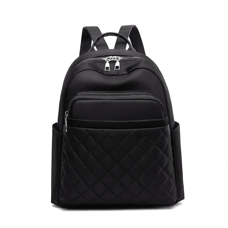 Waterproof Mini Backpack for Women Solid Color Travel Bag