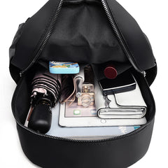 Waterproof Mini Backpack for Women Solid Color Travel Bag
