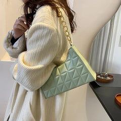 Plaid PU Leather Handbag for Women