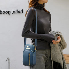 Three Layer Zipper Shoulder Bag for Women
