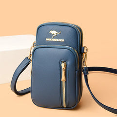 Three Layer Zipper Shoulder Bag for Women