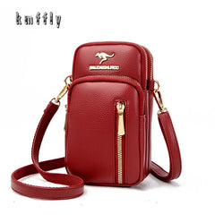 Three Layer Zipper Shoulder Bag for Women
