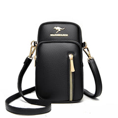 Three Layer Zipper Shoulder Bag for Women