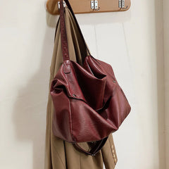 High Women's Shoulder Bags Large Capacity Crossbody PU Leather Pack