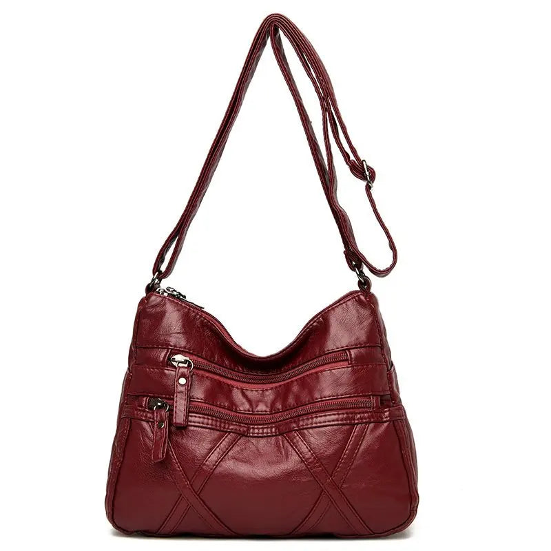 Women's Leather Shoulder Bag Classic Crossbody Handbag and Purse