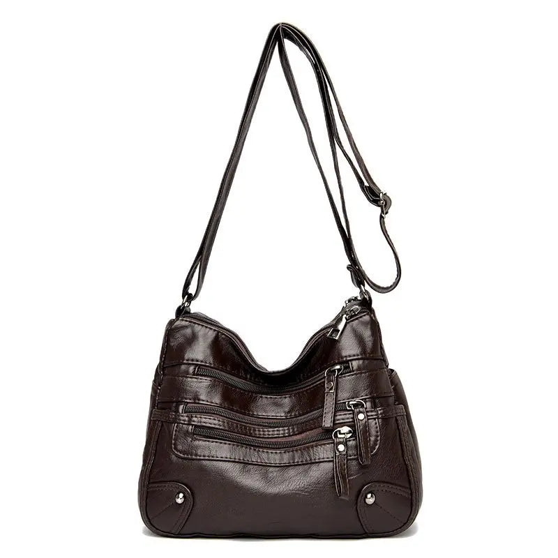 Women's Soft Leather Shoulder Bag Crossbody Handbag Purse