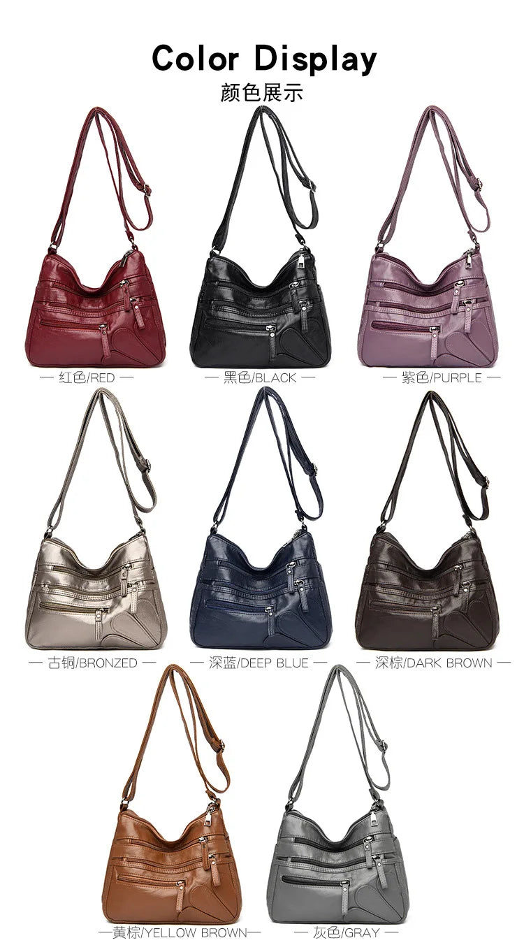 Multi-Layer Classic Crossbody Bag Handbag and Purse