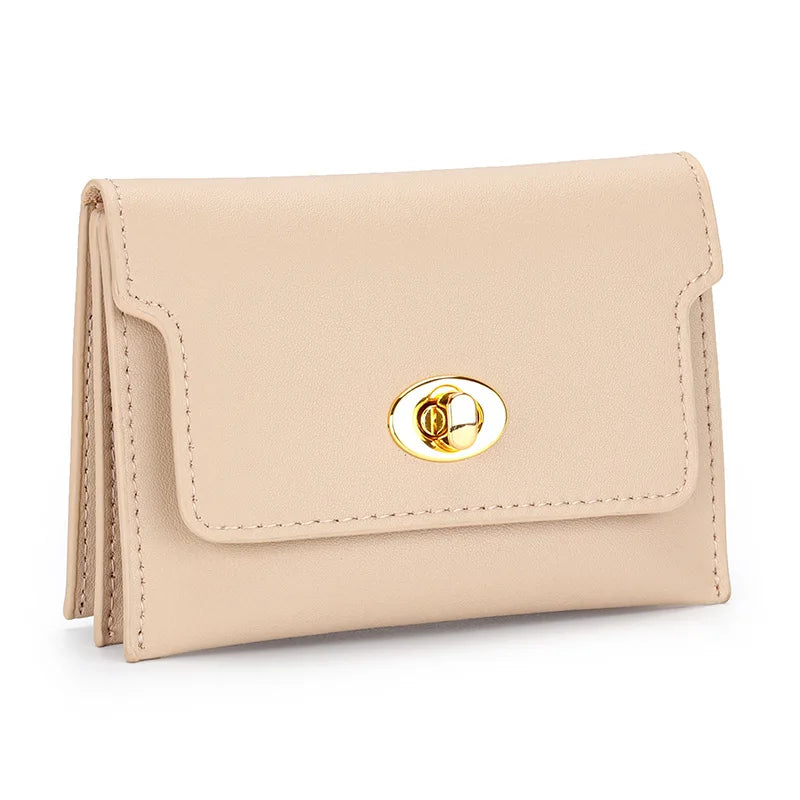 2022 New Leather Women's Wallet Multi-compartment Solid Money