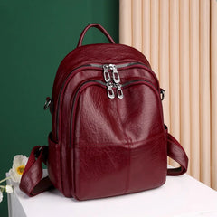 Fashionable PU Leather Backpack for Girls School Bag
