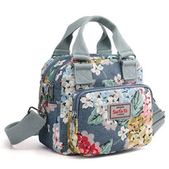 Waterproof Nylon Women Messenger Bag Large Mummy Shopping Bag Flower Tote