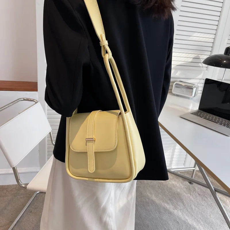 Women's Summer Crossbody Bag Texture Commuter Bucket Bag