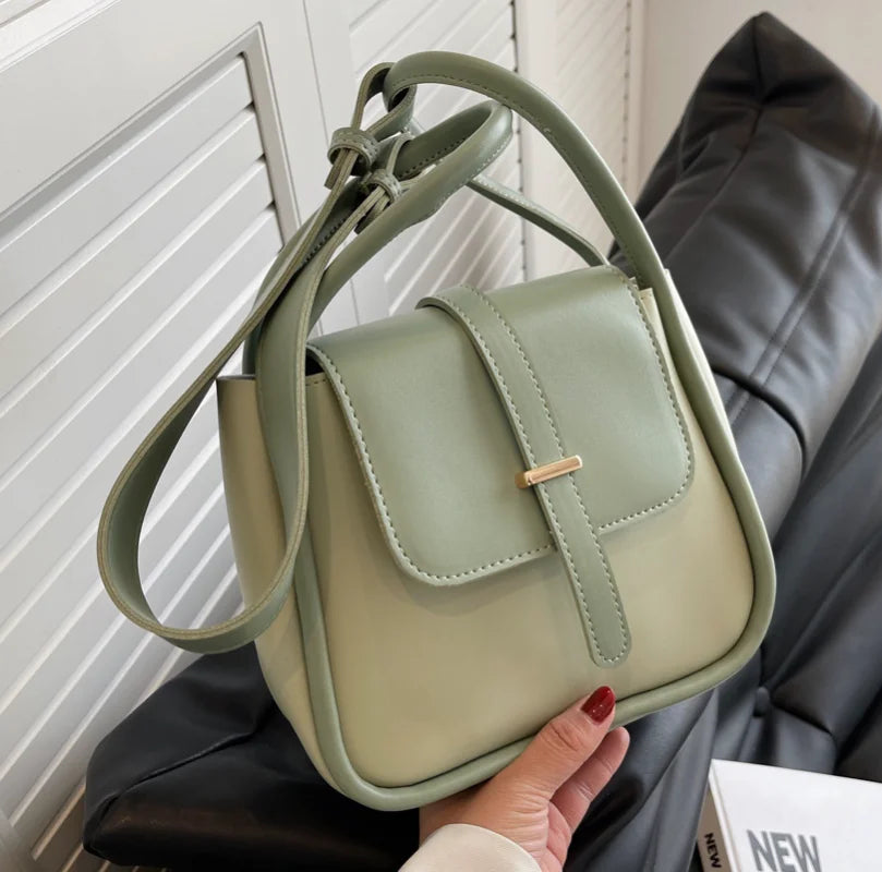 Women's Summer Crossbody Bag Texture Commuter Bucket Bag