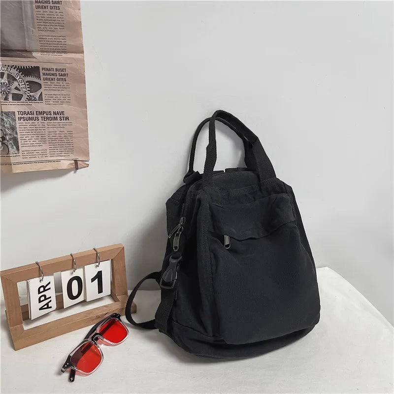Canvas Handbag Women's Backpack for Travel Storage