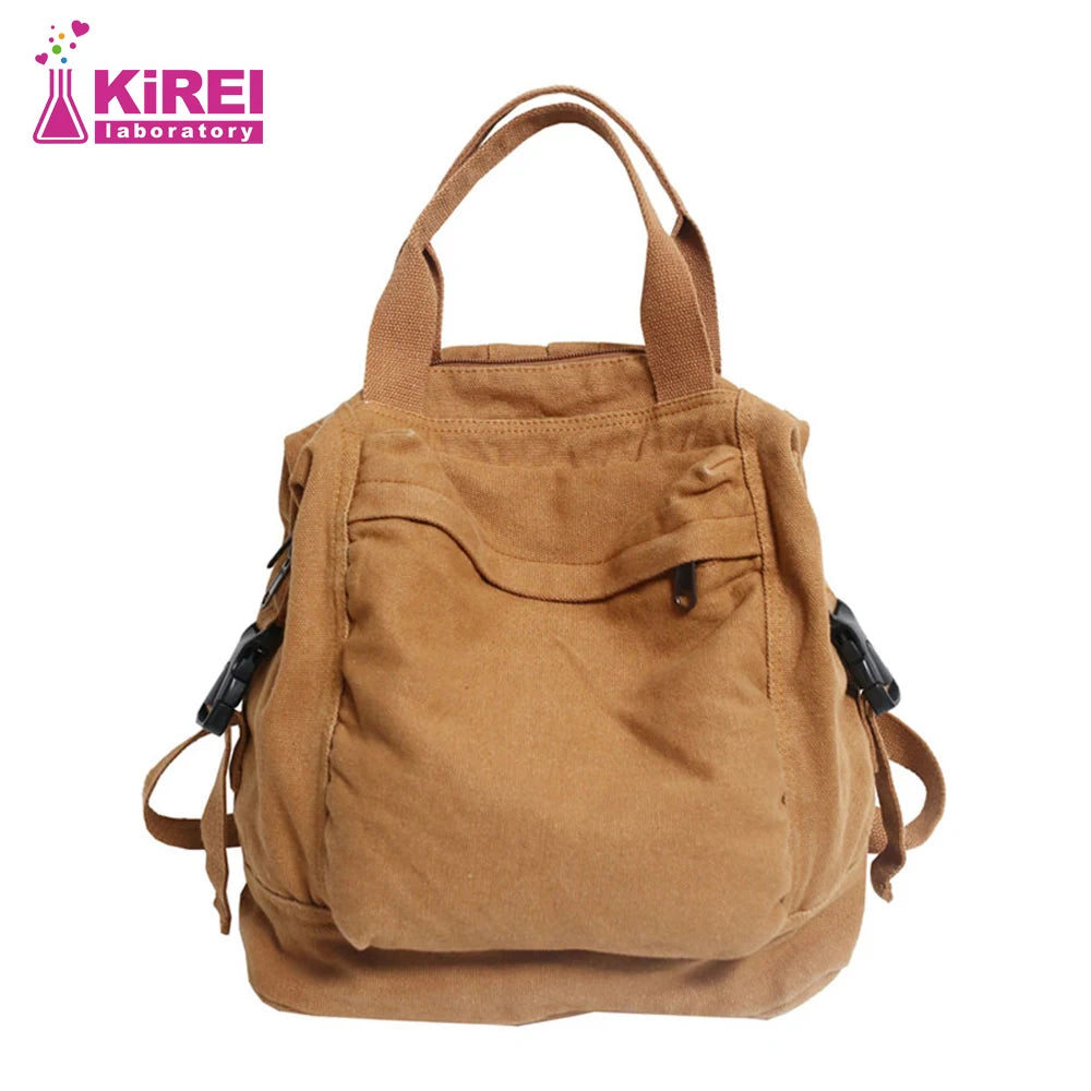 Canvas Handbag Women's Backpack for Travel Storage