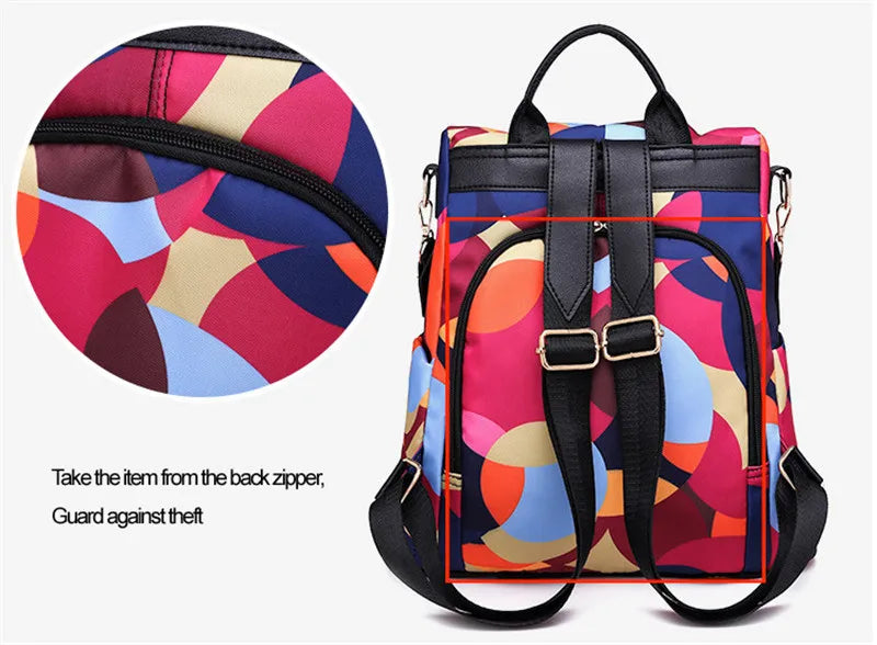 Waterproof Travel Women Bag - Anti-theft Backpack