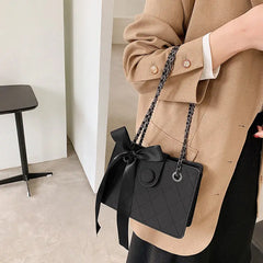 High-end Lingge Chain Messenger Bag All-match Shoulder Bag