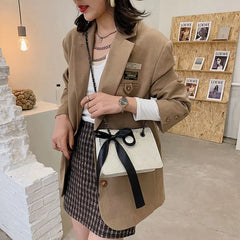 High-end Lingge Chain Messenger Bag All-match Shoulder Bag