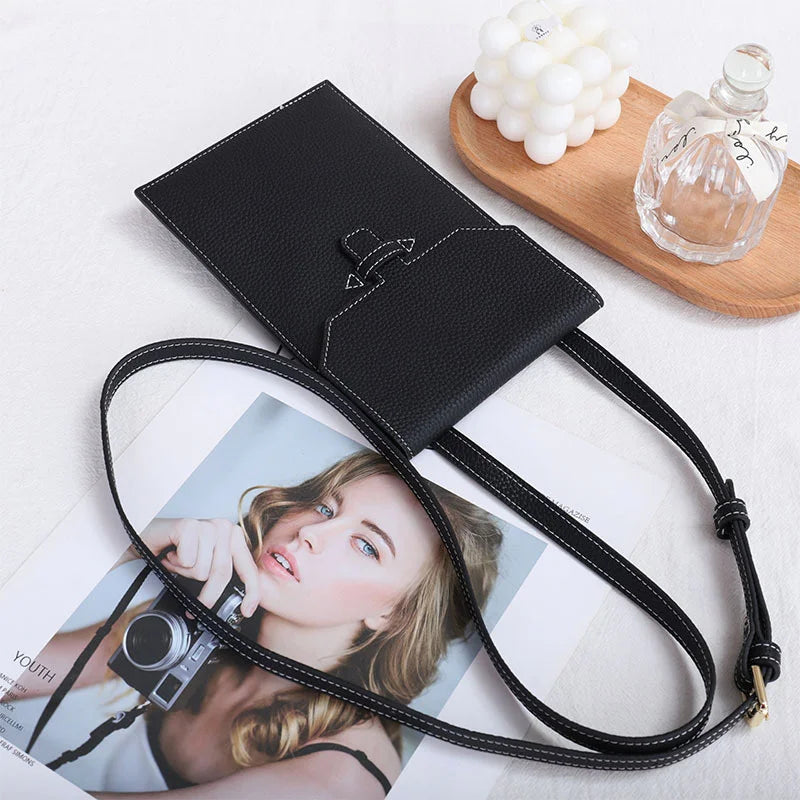 Women's Leather Phone Bag - High-Grade Material