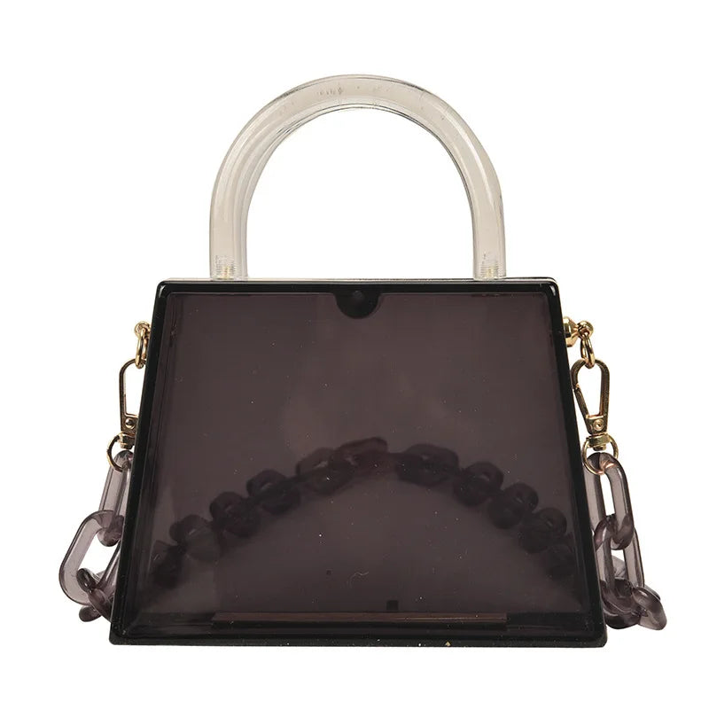 Acrylic Plastic Bags Small Ladies Hand-held Chain Handbags