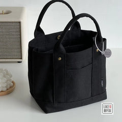 Canvas Tote Book Bag Student Messenger Bag Shoulder Cross-body