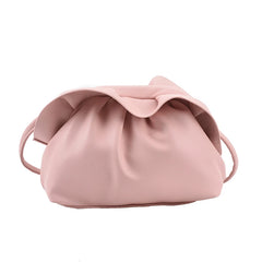 Women's Soft Pu Leather Cloud Bag Shoulder Messenger Pleated Hobos Bags