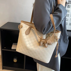 High-Quality Net Red Tote Bag for Women's Commuter Shoulder Bag