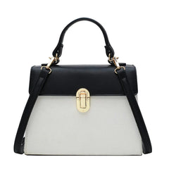 PU Ladies Handbag Lock Buckle Shoulder Bag Large Capacity Shopping Messenger Bag