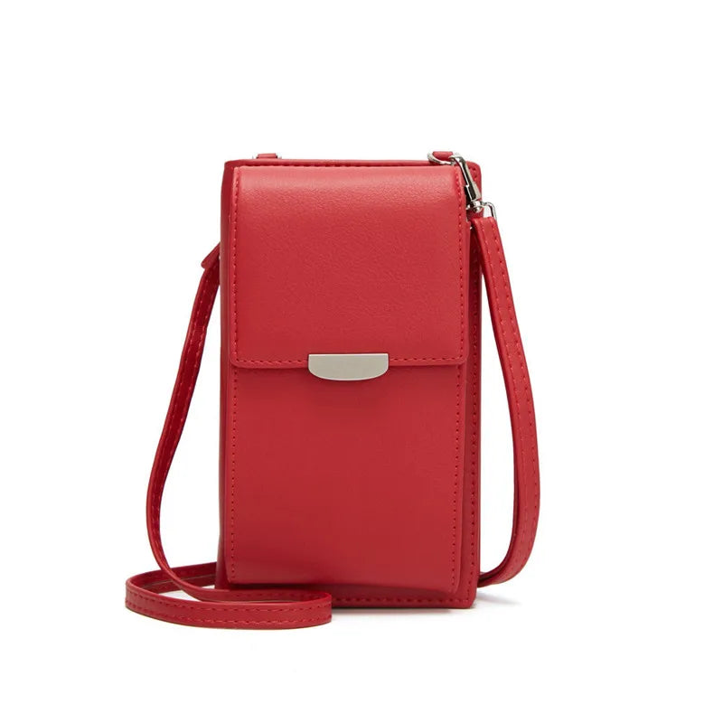 Women's Mini Shoulder Bag Multi-functional Leather Clutch Handbag