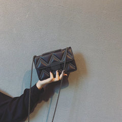 High-Quality Niche Bag Women's Metal Chain Square Bag