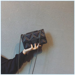 High-Quality Niche Bag Women's Metal Chain Square Bag
