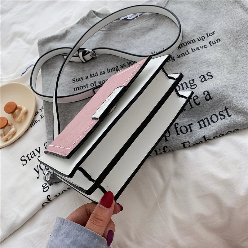 Women's PU Messenger Bag Chain Shopping Small Square Bag
