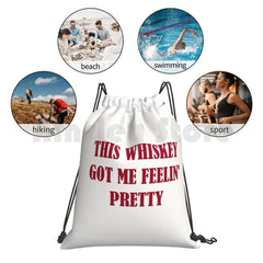 Higher Lyrics Drawstring Backpack Gym Bag Unisex