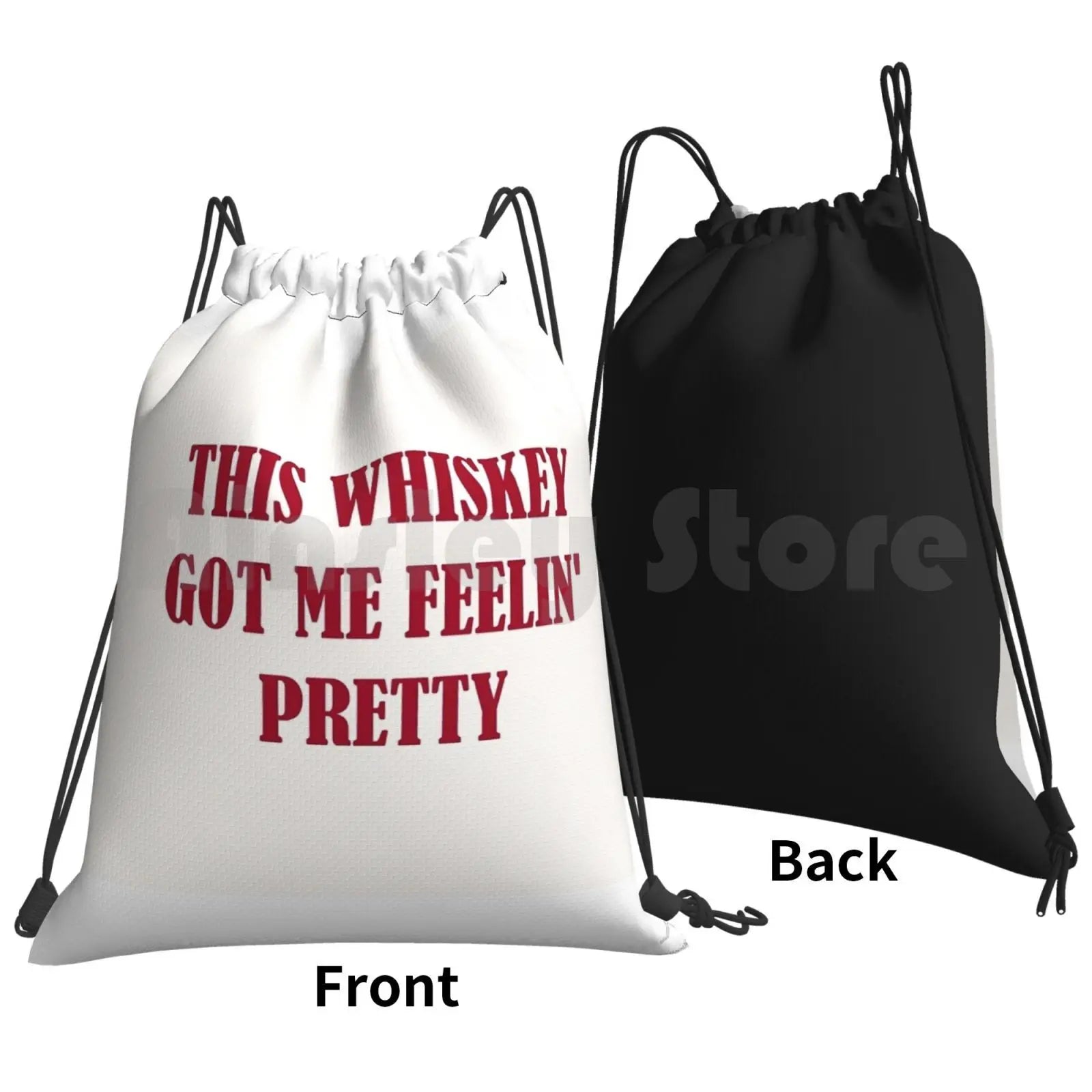 Higher Lyrics Drawstring Backpack Gym Bag Unisex