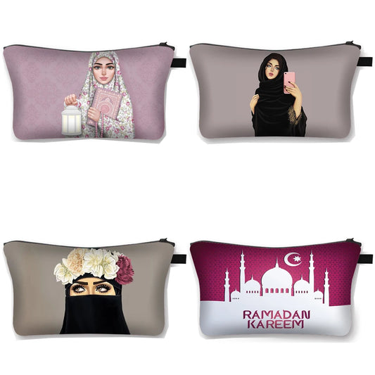 Hijab Muslim Girl Makeup Bag Organizer