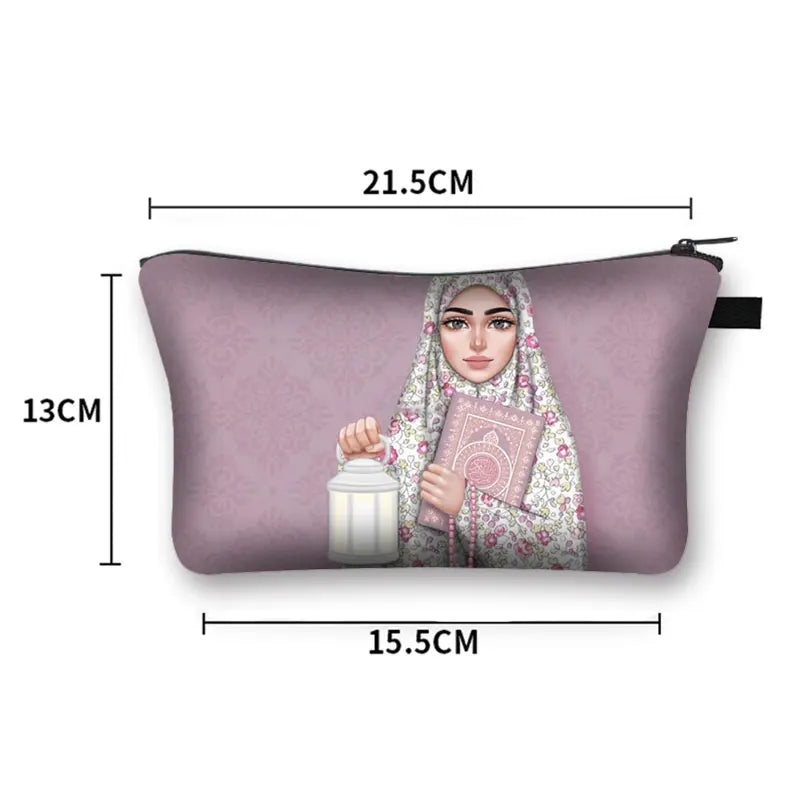 Hijab Muslim Girl Makeup Bag Organizer